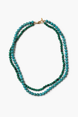 Gaia Duo Necklace Turquoise