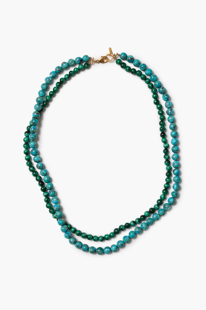 Gaia Duo Necklace Turquoise