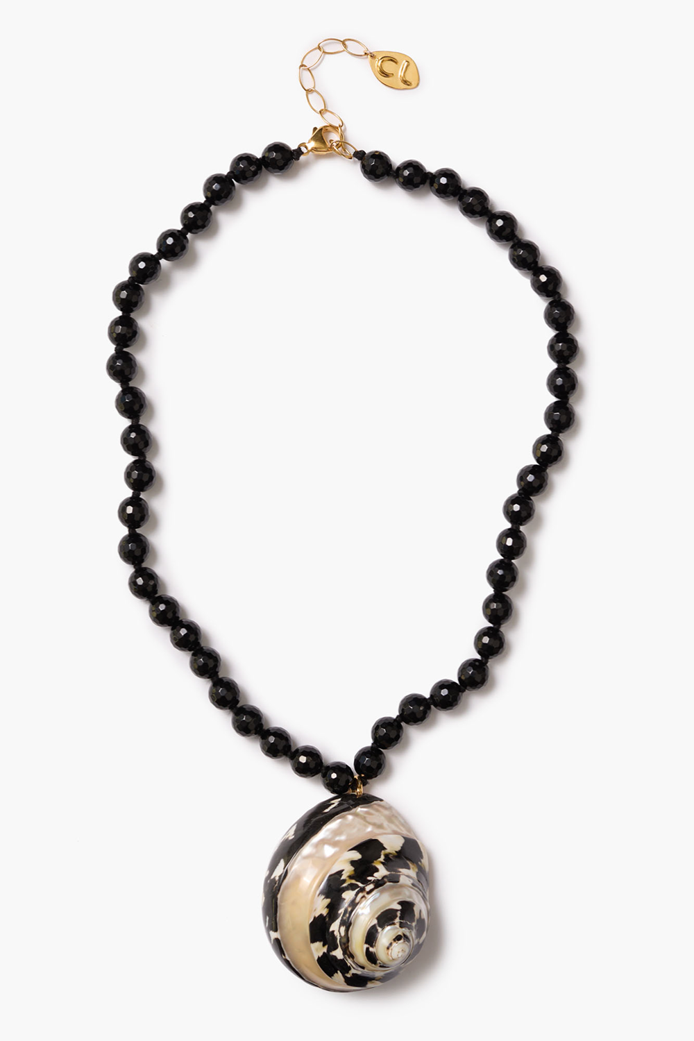 Turbo Shell Necklace Onyx