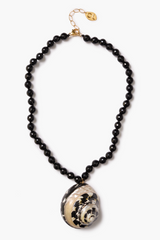 Turbo Shell Necklace Onyx