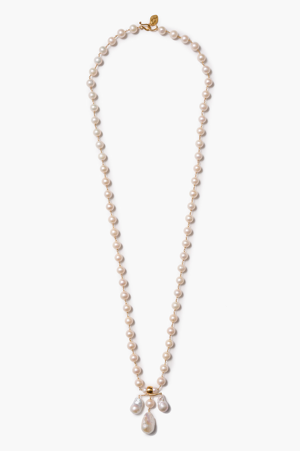 Caroline Necklace White Pearl
