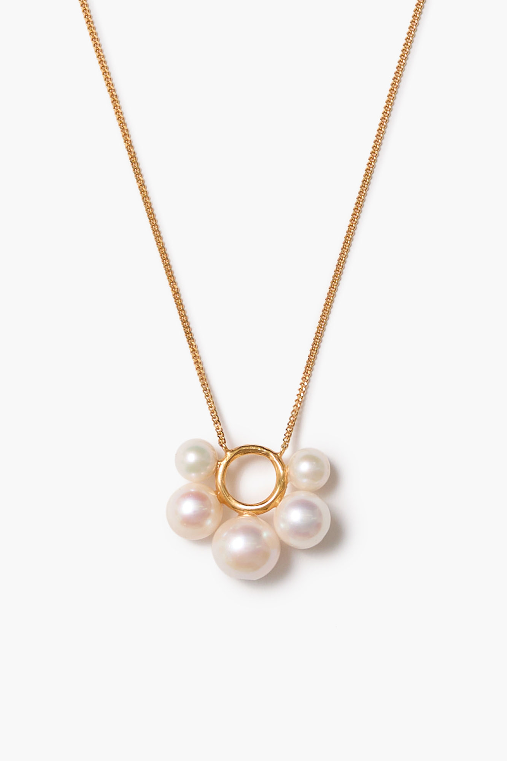 Soleil Pendant Necklace White Pearl