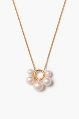 Soleil Pendant Necklace White Pearl
