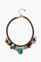 Lea Leather Collar Necklace Multi