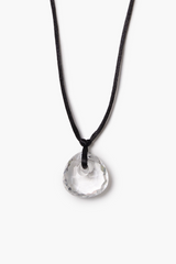 Trapeze Cord Pendant Necklace Clear Quartz