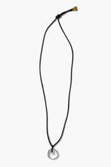 Trapeze Cord Pendant Necklace Clear Quartz