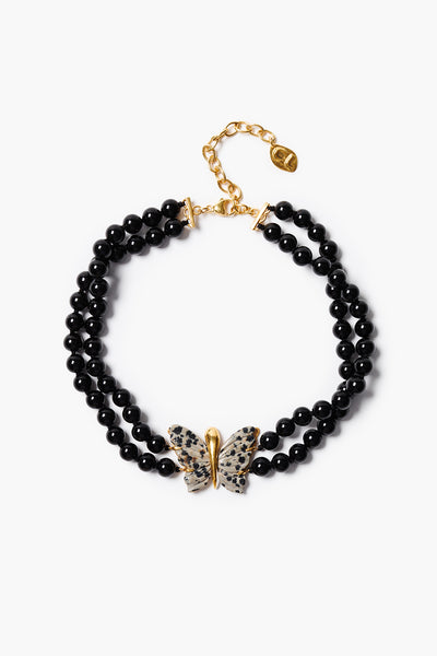Butterfly Collar Necklace Onyx