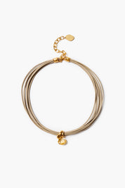 Serpentine Cord Necklace Citrine