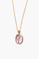 Scarab Necklace Amethyst