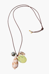 Serpentine Charm Cord Necklace Multi