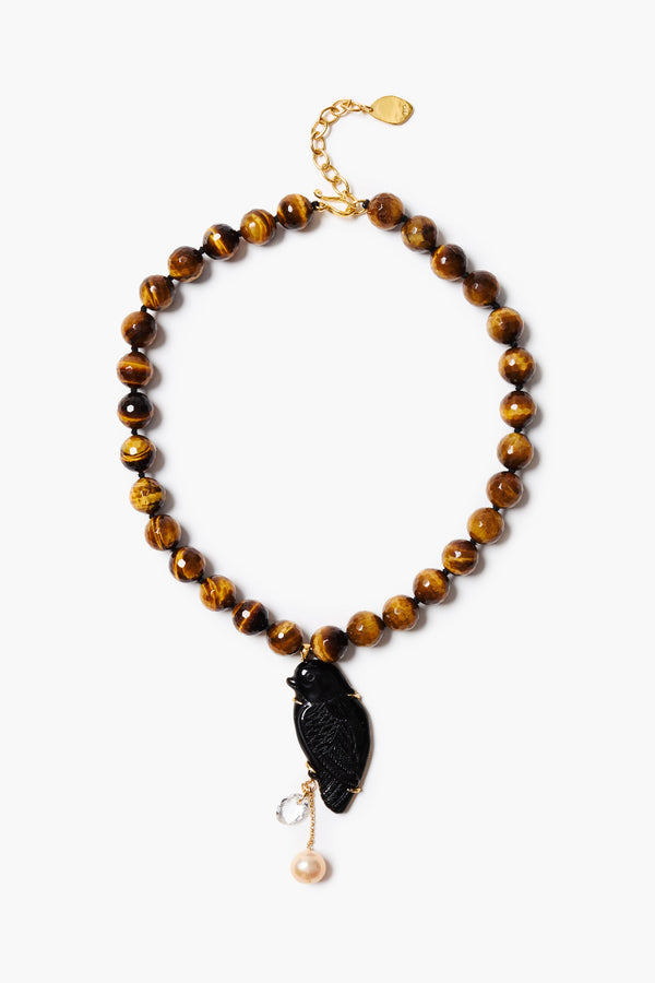 Dove Necklace Tiger's Eye