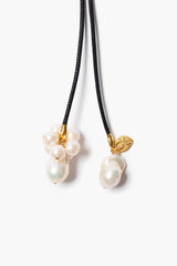 Jolie Lariat Necklace White Pearl