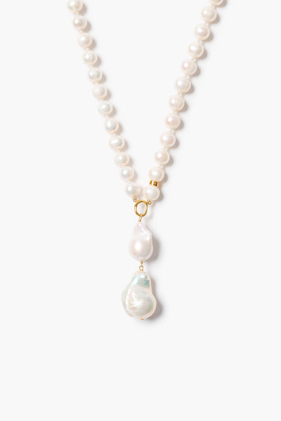 Bell Necklace White Pearl