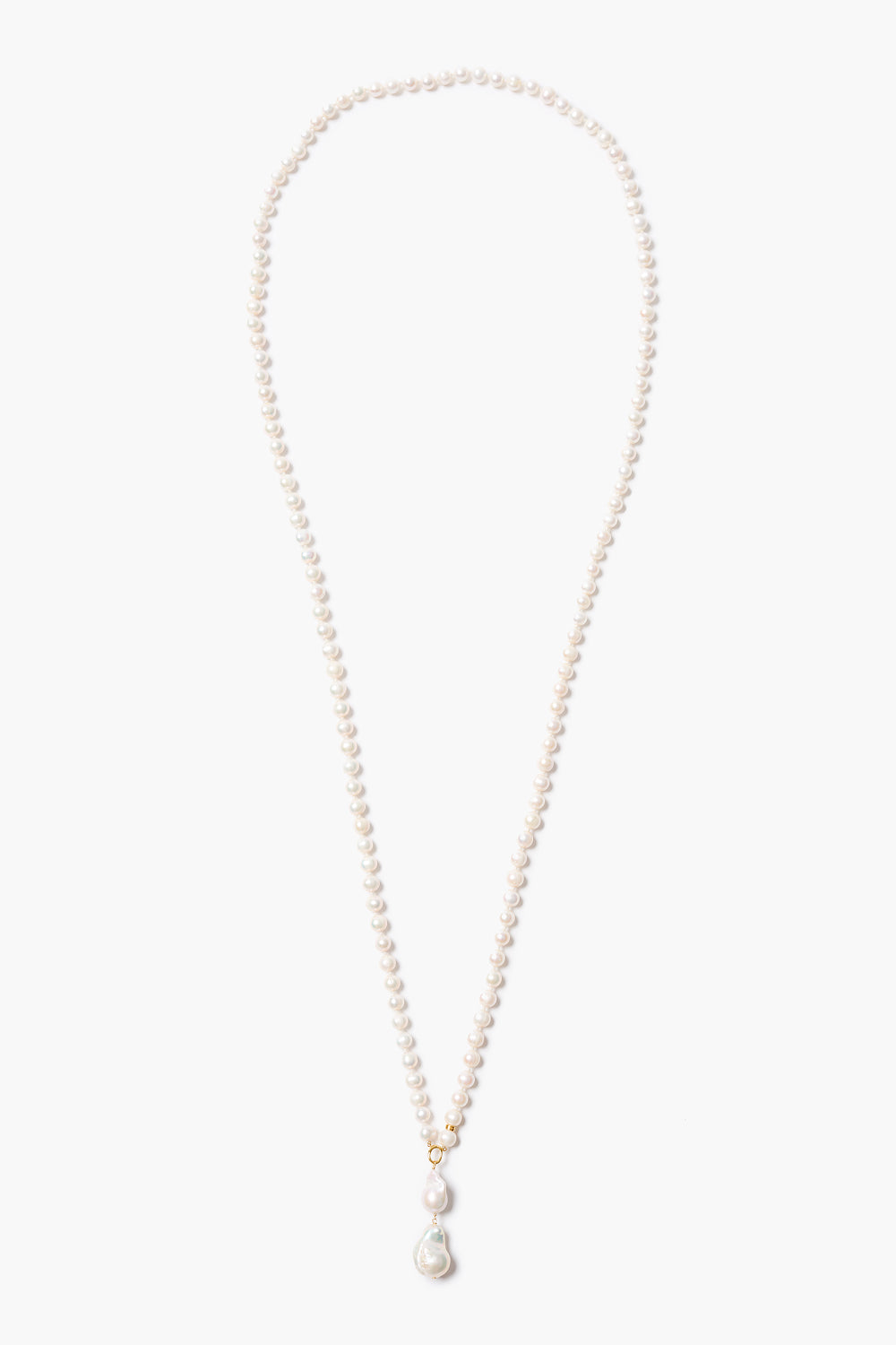 Bell Necklace White Pearl
