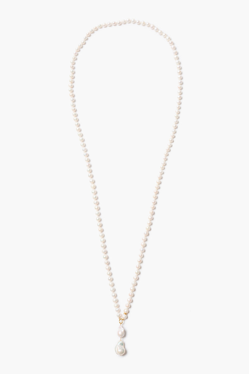 Bell Necklace White Pearl