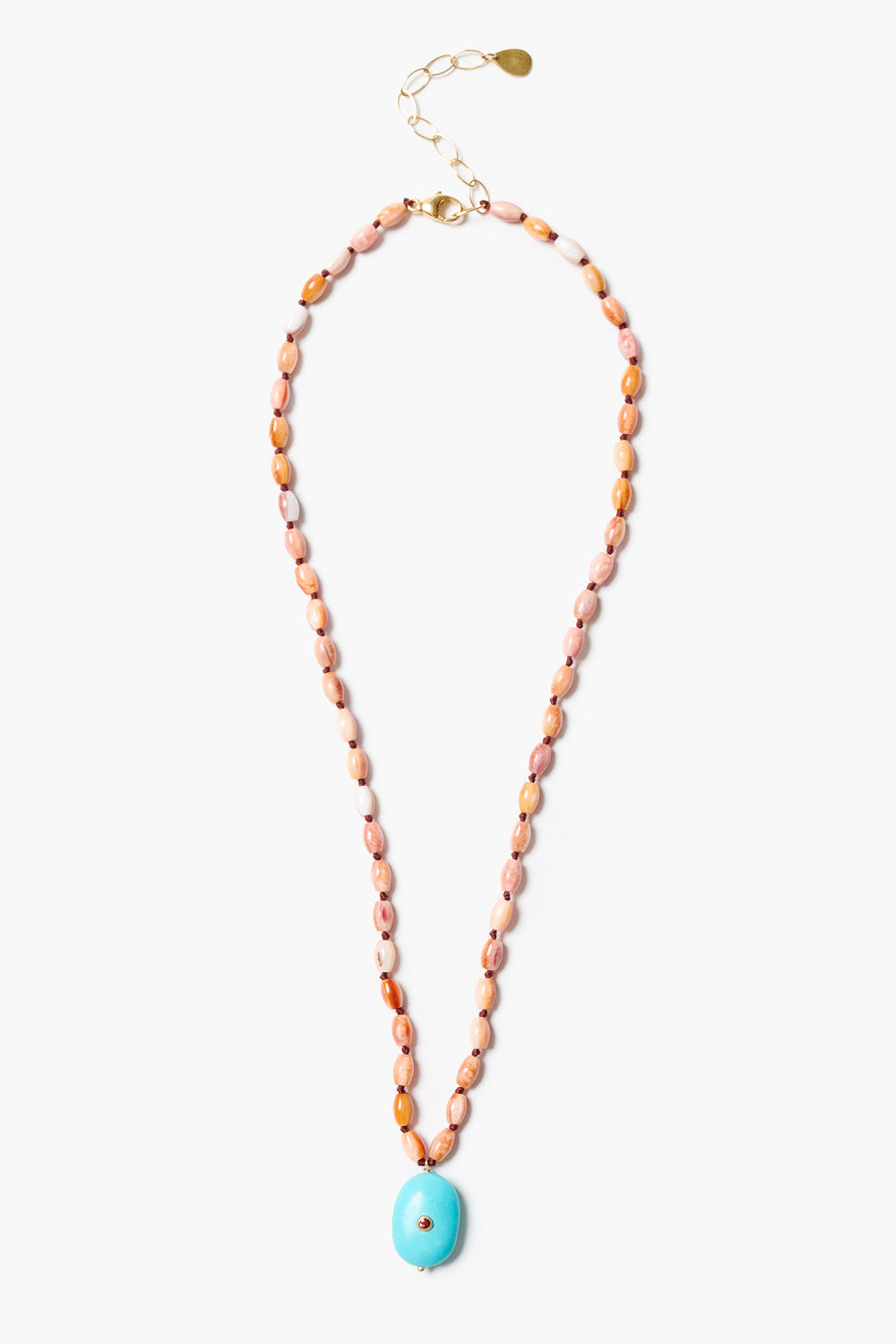 Stone Drop Necklace Turquoise