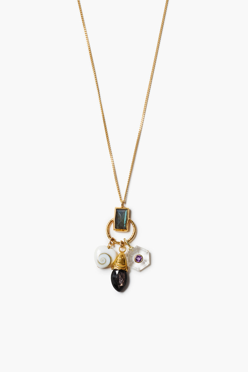 Trio Charm Necklace Multi