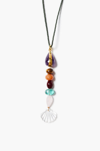 Lucky Catch Cord Necklace Multi