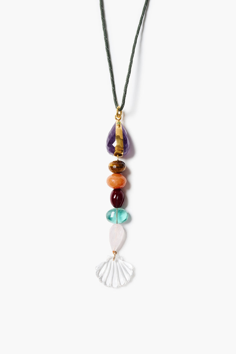 Lucky Catch Cord Necklace Multi