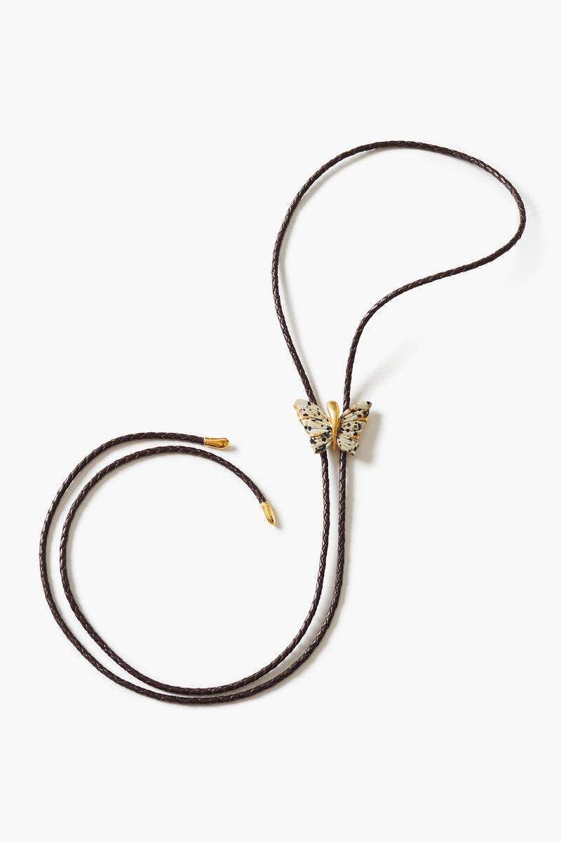 Butterfly Bolo Tie Necklace Jasper