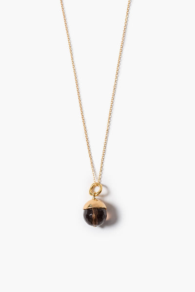 Bell Pendant Necklace Smoky Quartz