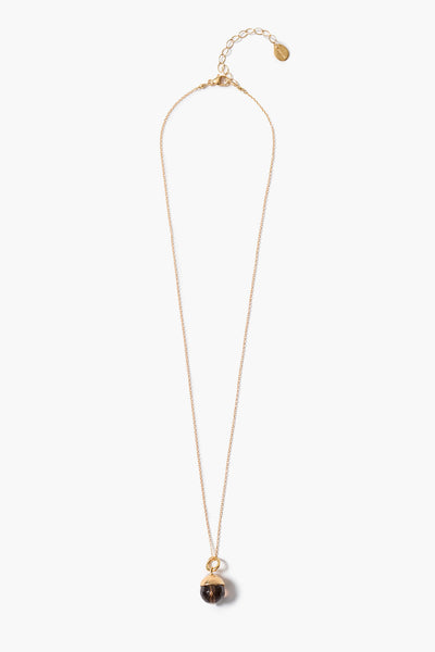 Bell Pendant Necklace Smoky Quartz