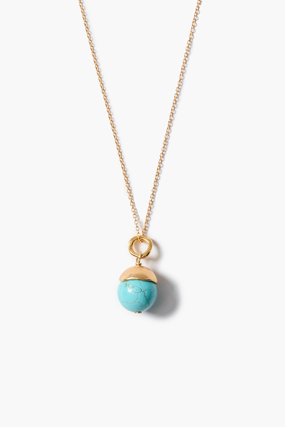Bell Pendant Necklace Turquoise