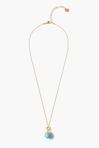 Bell Pendant Necklace Turquoise
