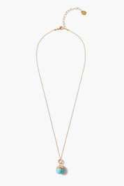 Bell Pendant Necklace Turquoise