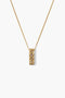 Bar Diamond Necklace Yellow Gold