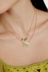 Mariya Evil Eye Necklace Turquoise