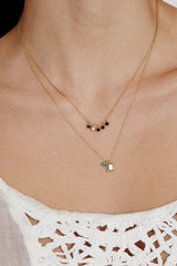 Delilah Charm Necklace Onyx mix