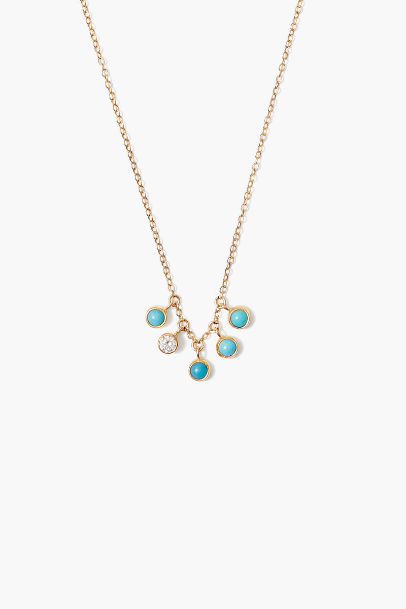 Delilah Charm Necklace Turquoise mix