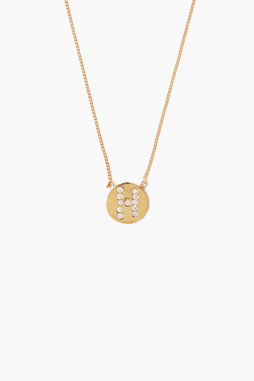 Diamond Initial Coin Necklace Gold – Chan Luu