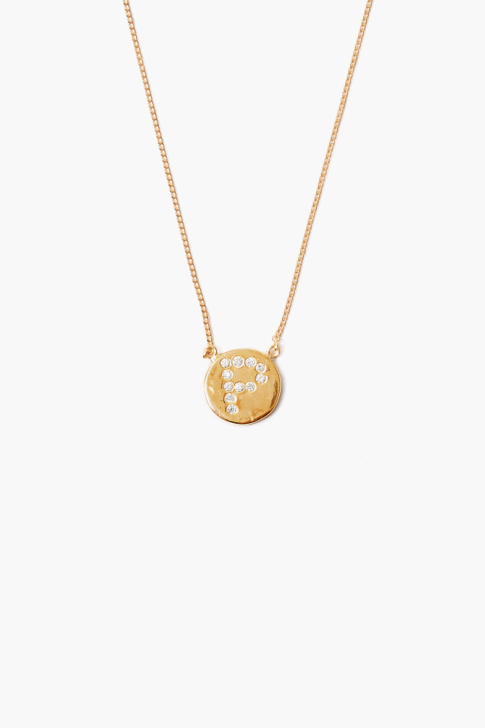 Diamond Initial Coin Necklace Gold – Chan Luu