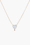 14k Heart Necklace Moonstone