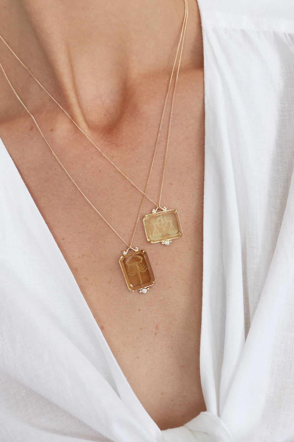 14k Capricorn Zodiac Necklace – Chan Luu