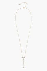 14k Sloane Lariat Necklace White Pearl Mix