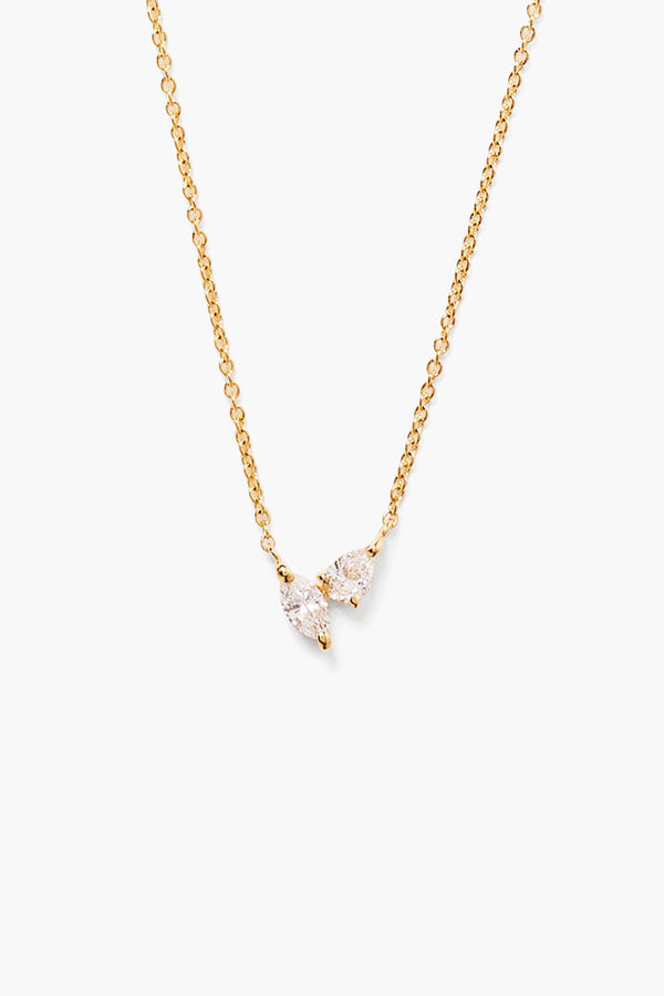 14k Diamond Serenity Necklace Yellow Gold