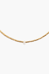 14k Diamond Pear Necklace Yellow Gold