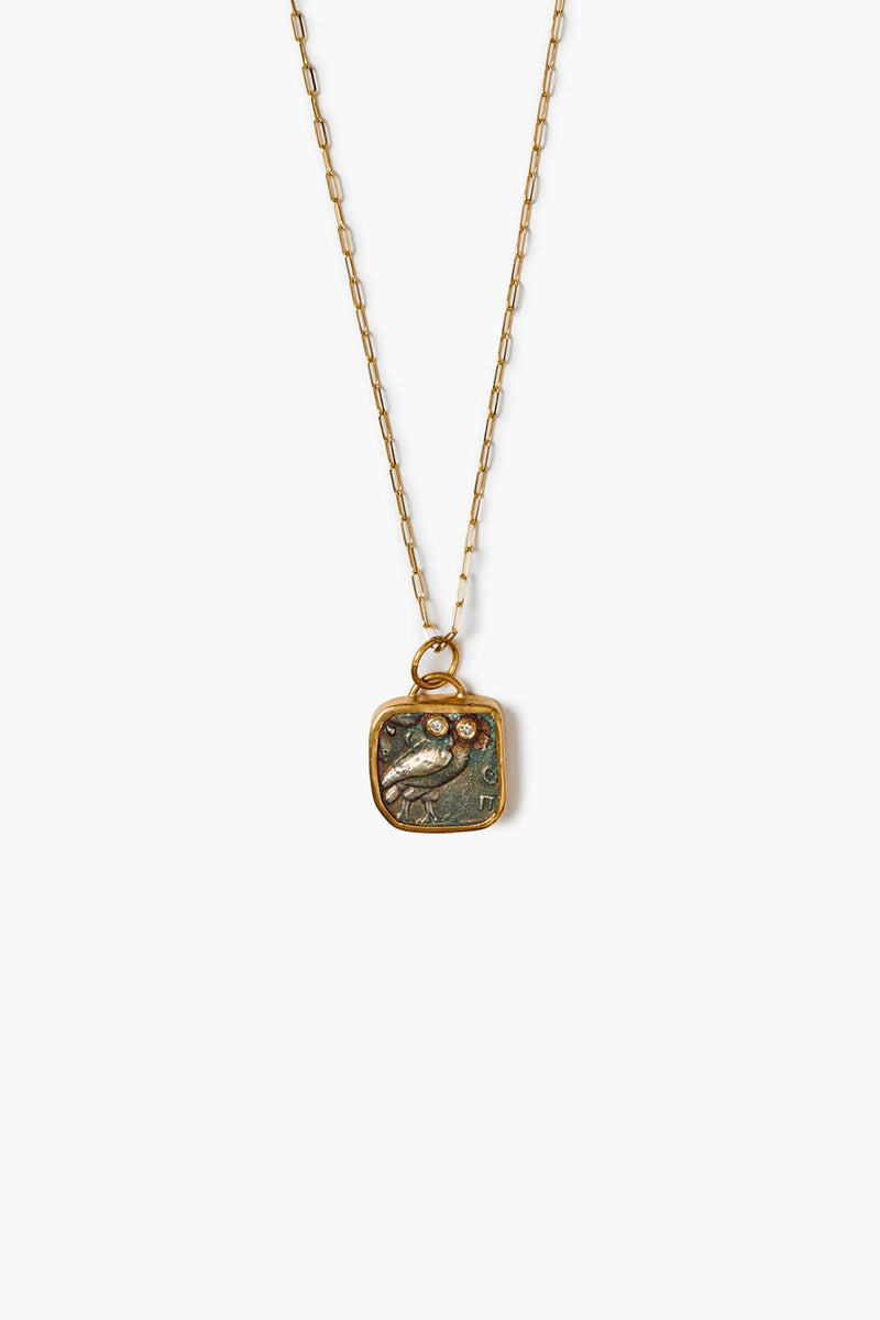 14k Noctua Necklace Gold Mix