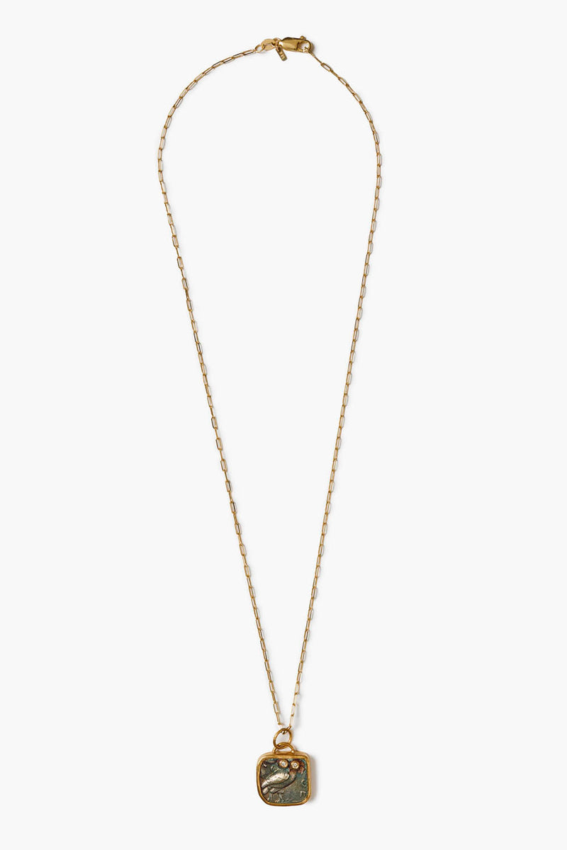 14k Noctua Necklace Gold Mix