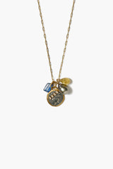 14k Helios Charm Necklace Multi