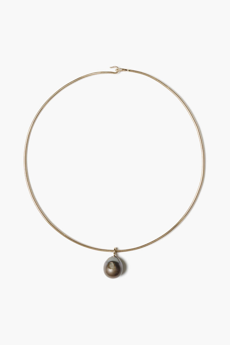 14k Bond Necklace Tahitian Pearl