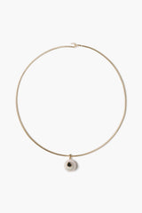 14k Bond Necklace White Pearl