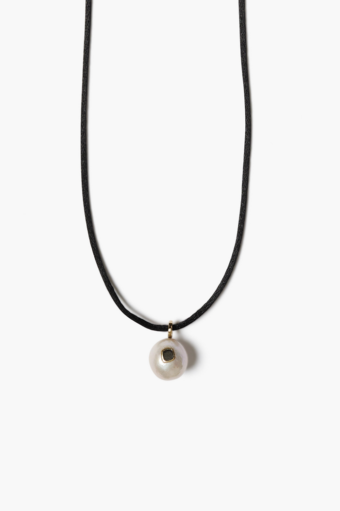 chan luu 14k Bond Cord Necklace White Pearl Necklaces