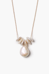14k Abacus Necklace White Pearl