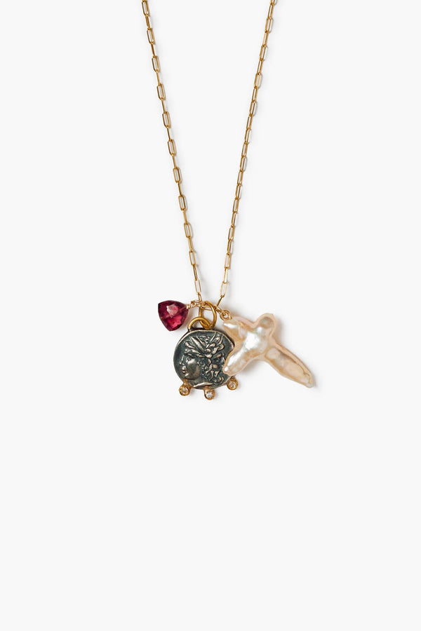 14k Janus Charm Necklace