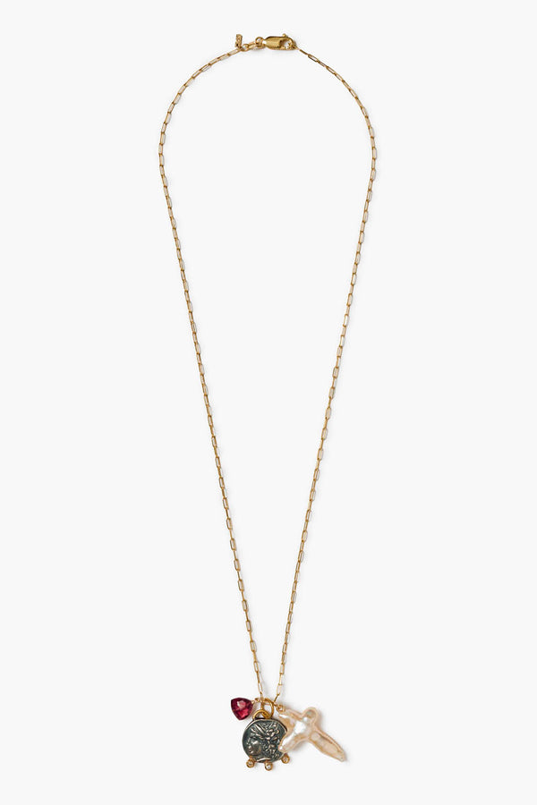 14k Janus Charm Necklace