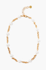 Nautica Chain Necklace White Pearl